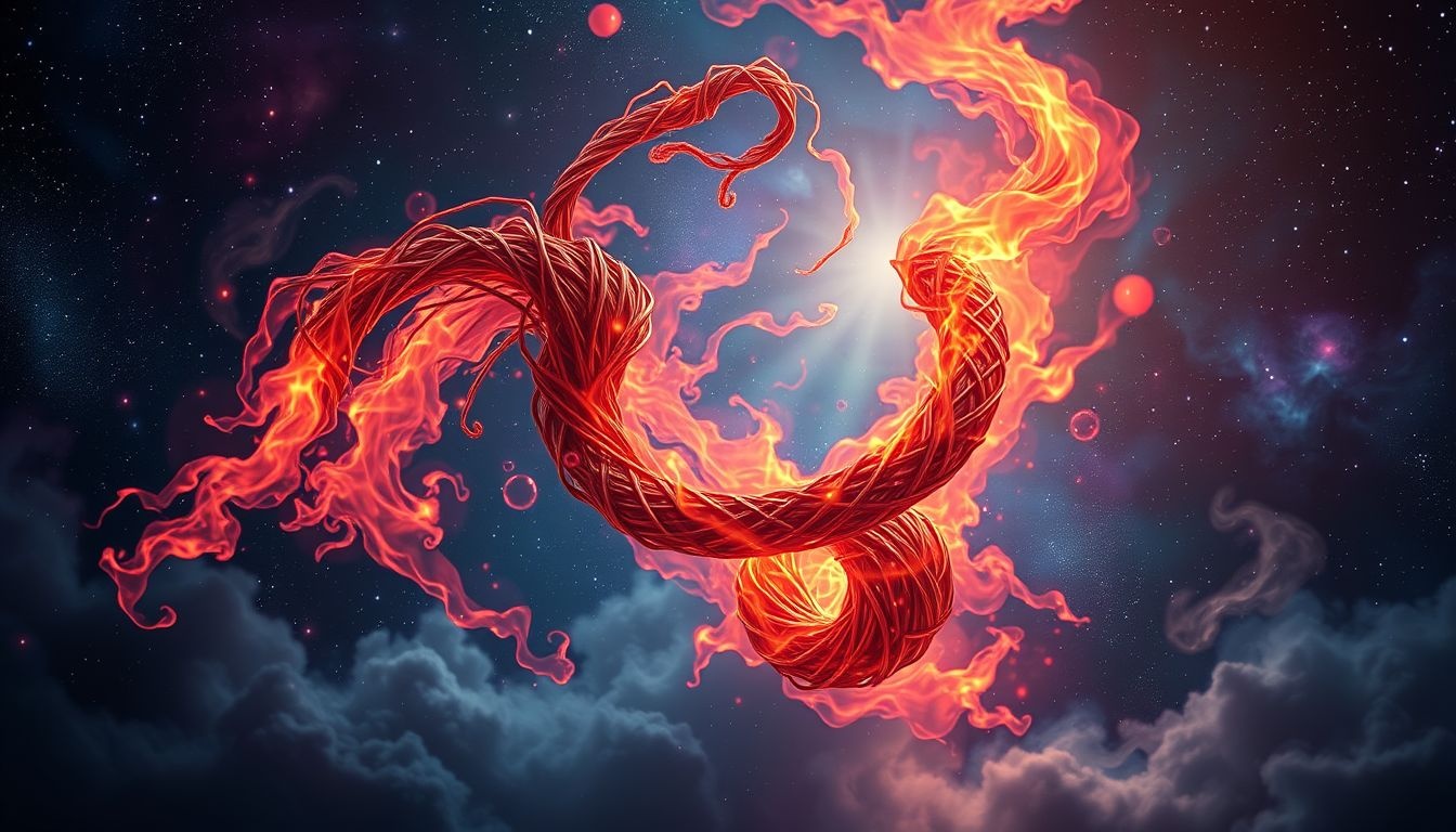 Rêver d'une canne en rotin en feu symbolise transformation et passion intense.