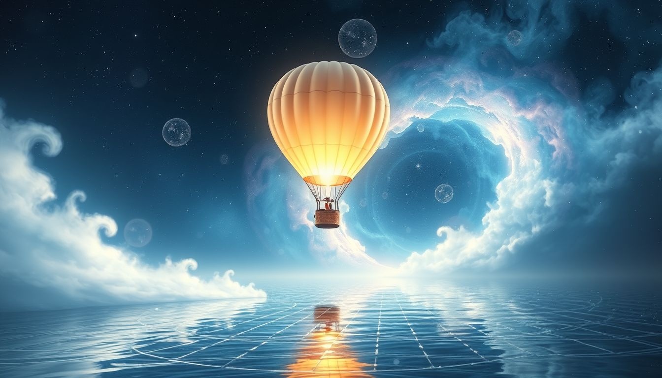 Rêver d'une montgolfière sur l'eau évoque l'intuition flottante.