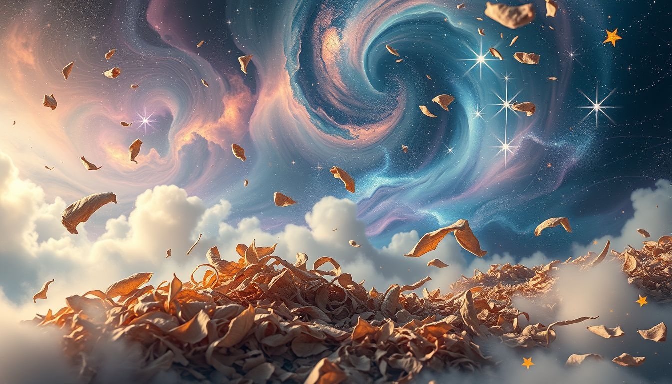 Les copeaux de bois symbolisent souvent la transformation et renouveau intérieur.