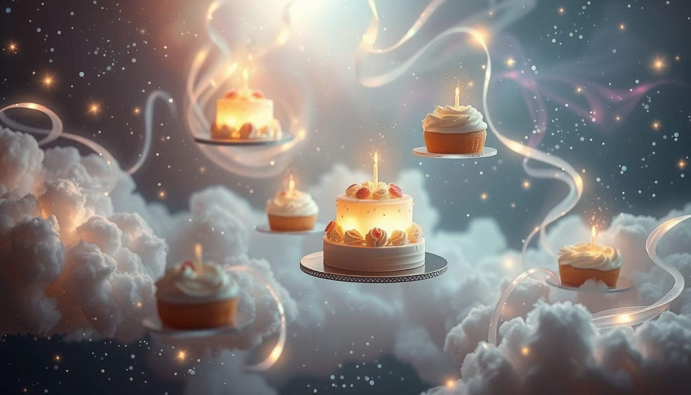 Rêver de gâteaux symbolise souvent la joie et les célébrations.