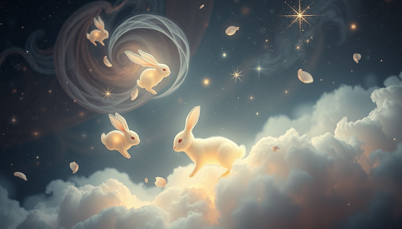Rêver de lapin symbolise souvent fertilité et sensibilité émotionnelle.