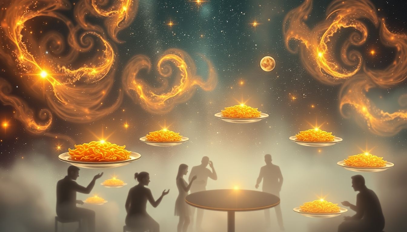 Rêver de friture révèle souvent des désirs d'abondance sociale.