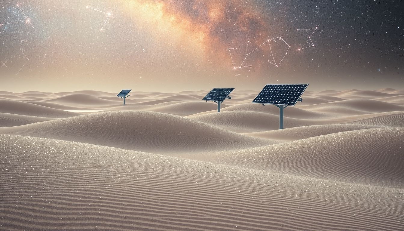 Rêver de panneaux solaires en désert symbolise espoir face à l’adversité.