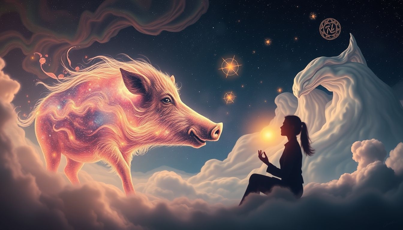 Parler à un sanglier en rêve révèle une intuition profonde et cachée.