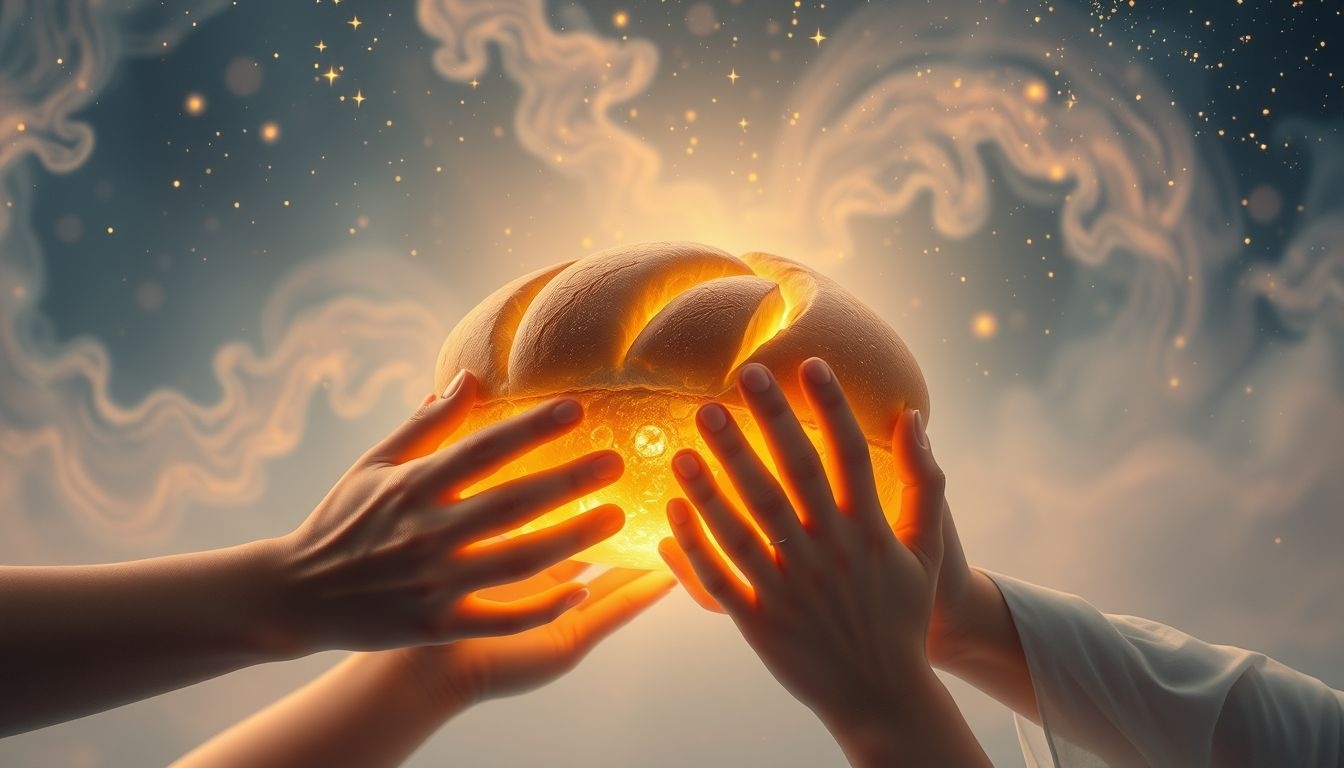 Rêver de partager du pain symbolise l’union et la générosité.