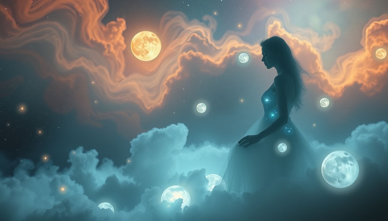 Rêver de pierre de lune évoque intuition, féminité et renouveau.