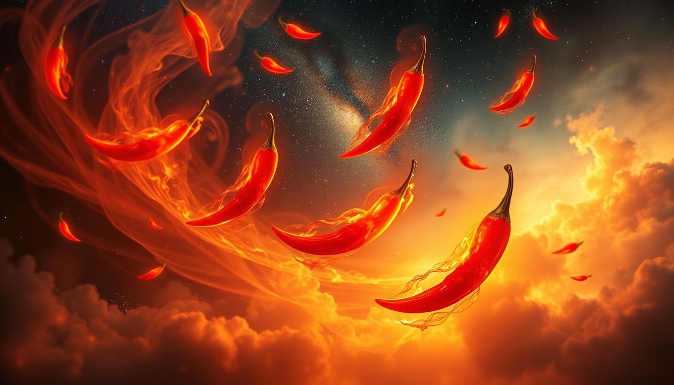 Rêver de piment symbolise souvent un désir ardent et risqué.