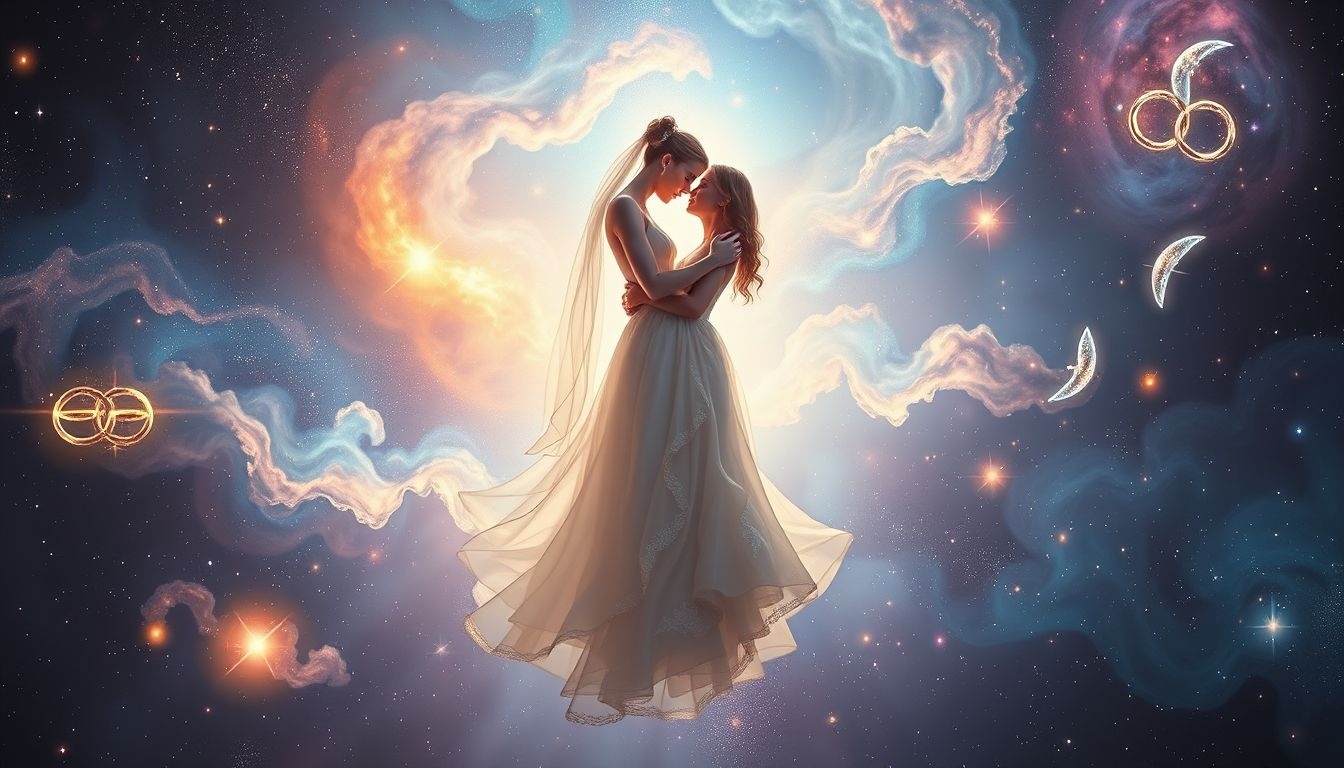 Rêver de mariage religieux symbolise engagement et amour éternel.
