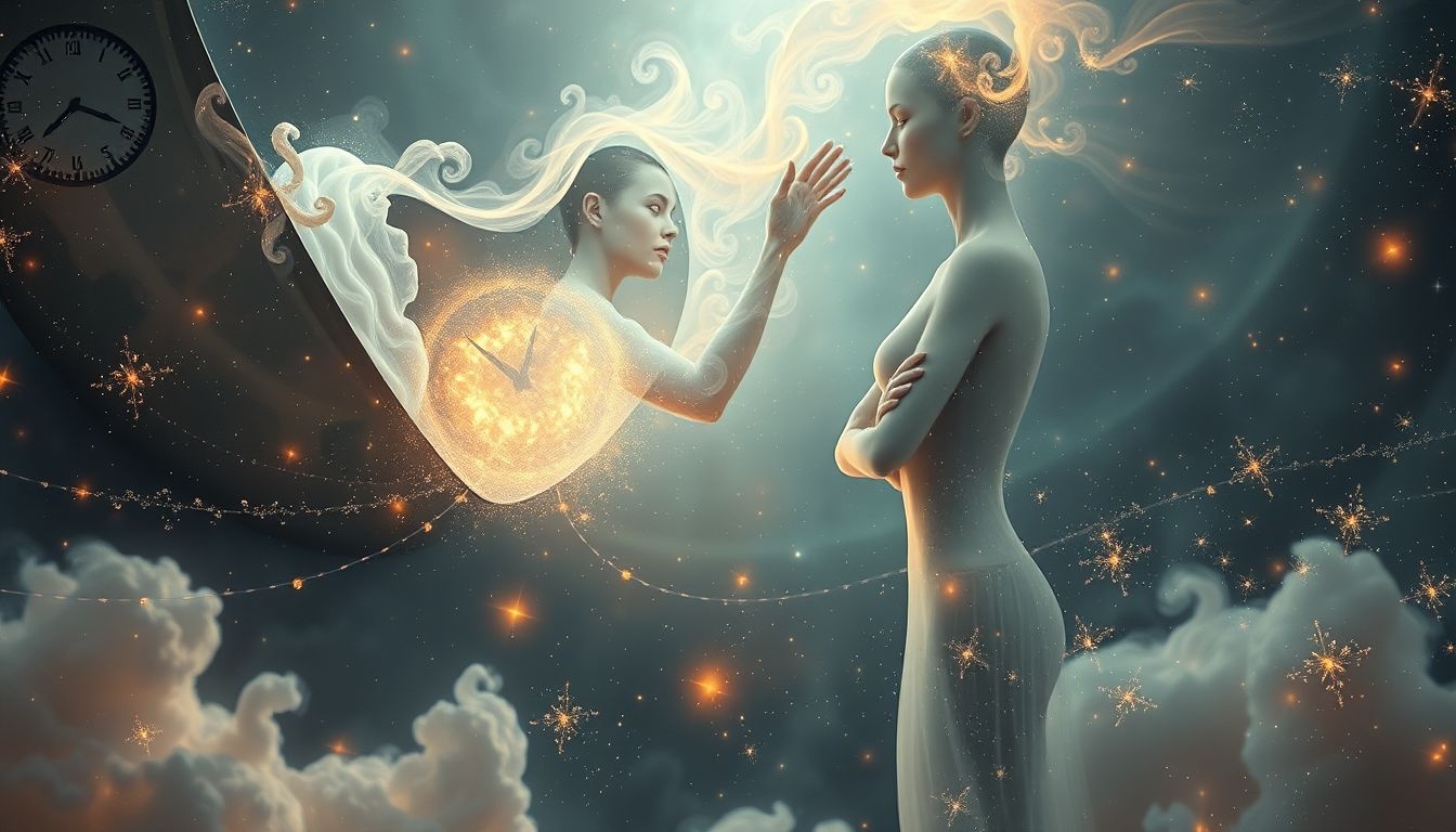 Rêver de soi plus âgé révèle souvent une introspection sur le temps.