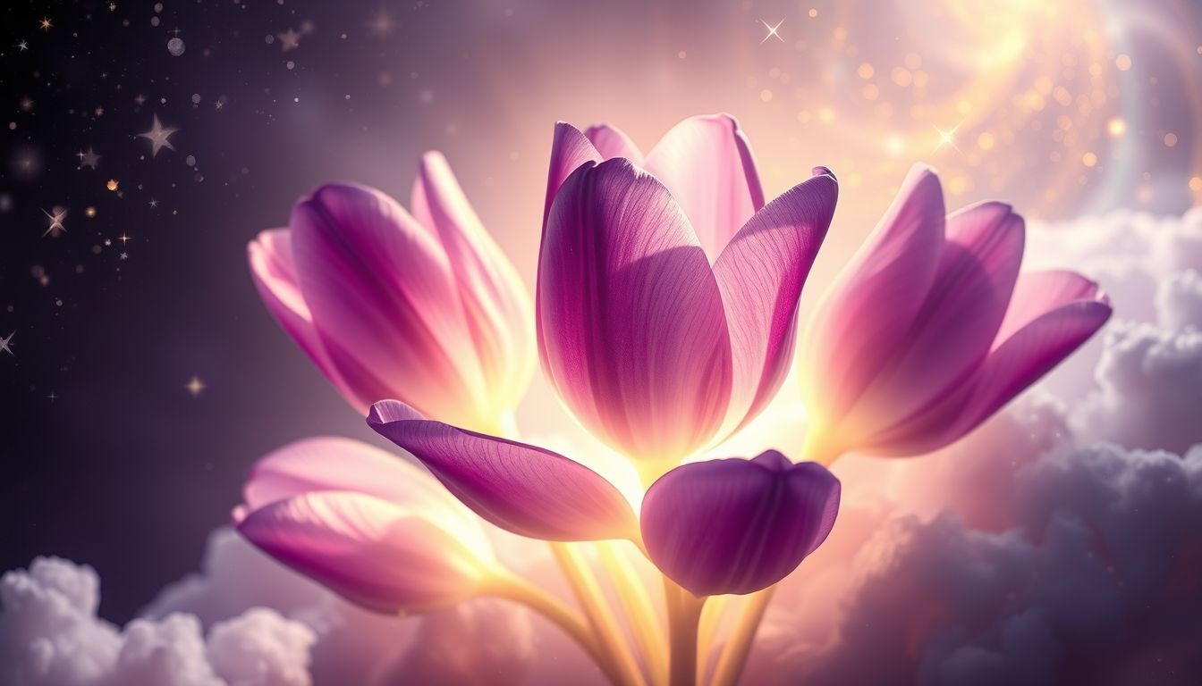 Rêver de tulipes violettes symbolise royauté, spiritualité et transformation profonde.