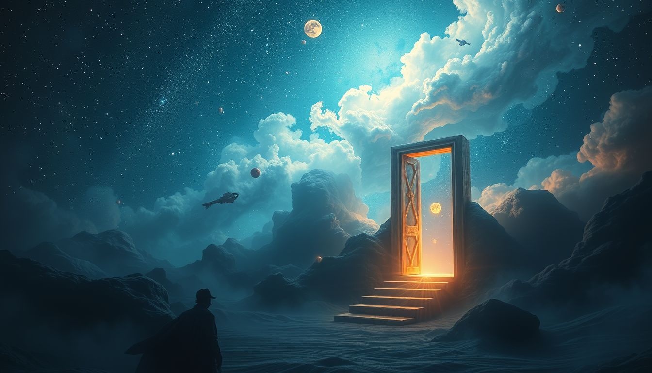 La porte dérobée symbolise souvent prudence face aux choix cachés.