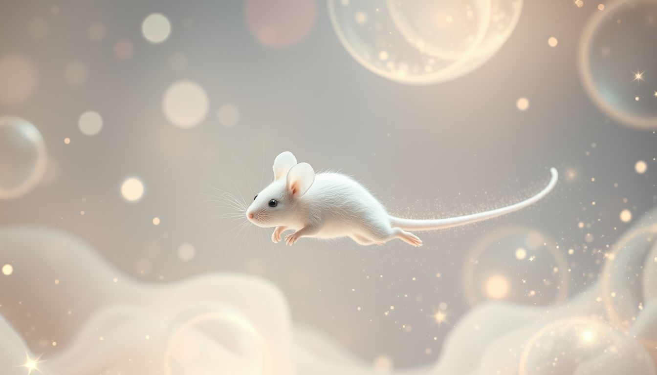 Les souris blanches symbolisent souvent un renouveau plein d’innocence.