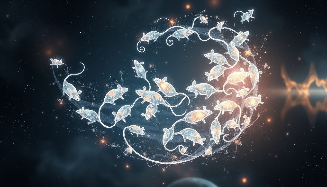 Les souris vivantes symbolisent énergie, vitalité et instinct de survie.