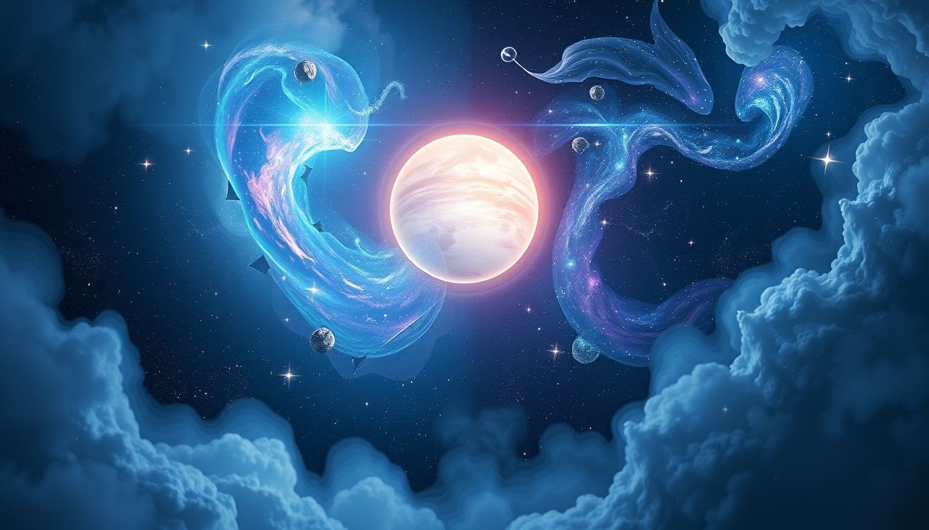 Uranus symbolise la rébellion et l'éveil dans les rêves.