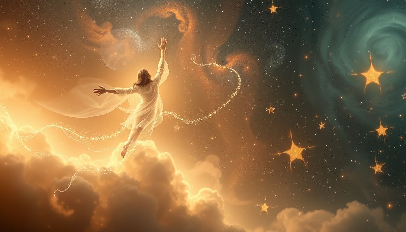 Rêver de voler symbolise souvent liberté et évasion de contraintes.