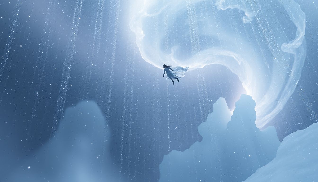 Skier seul sous la neige symbolise une quête profonde d’introspection.