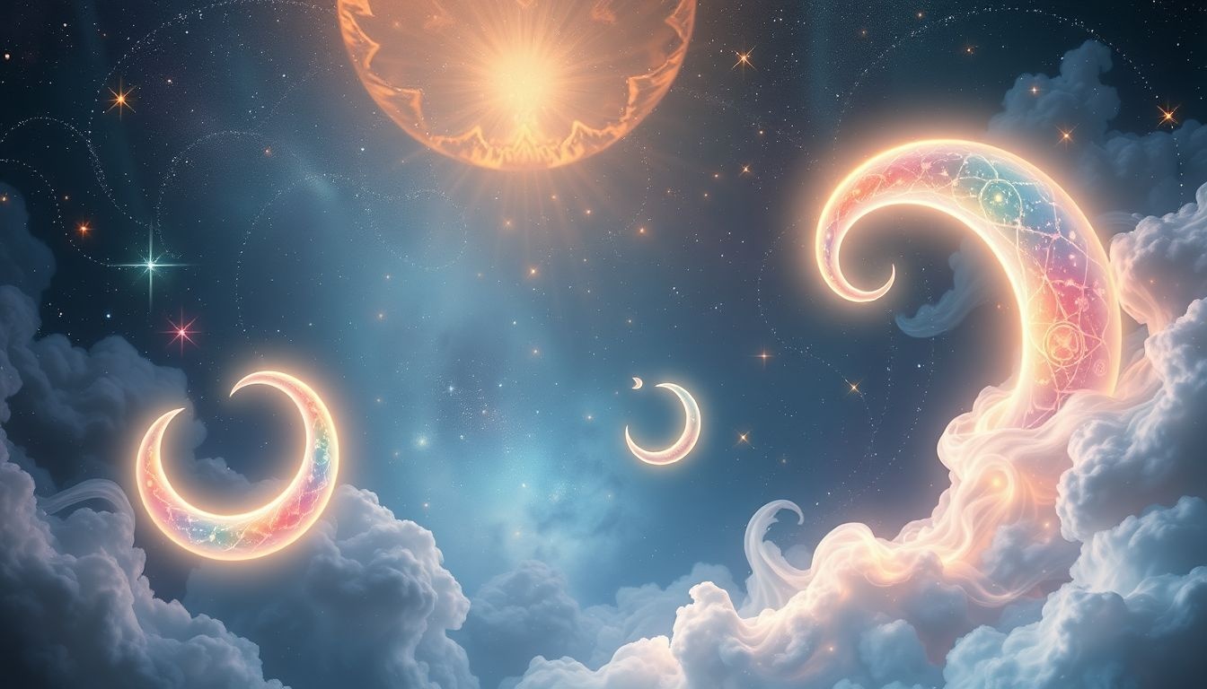 Le cor symbolise l'appel sacré vers une conscience spirituelle élevée.