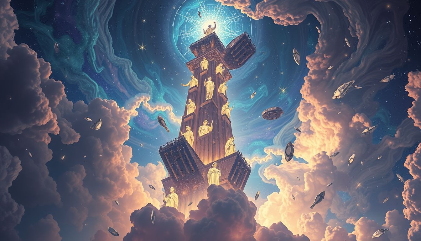 Les colonnes sculptées symbolisent pouvoir, sagesse et aspirations élevées.