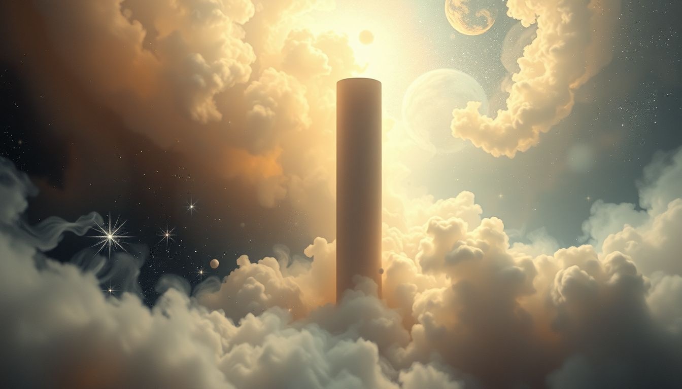 La colonne cachée symbolise les secrets enfouis et l'inconscient profond.