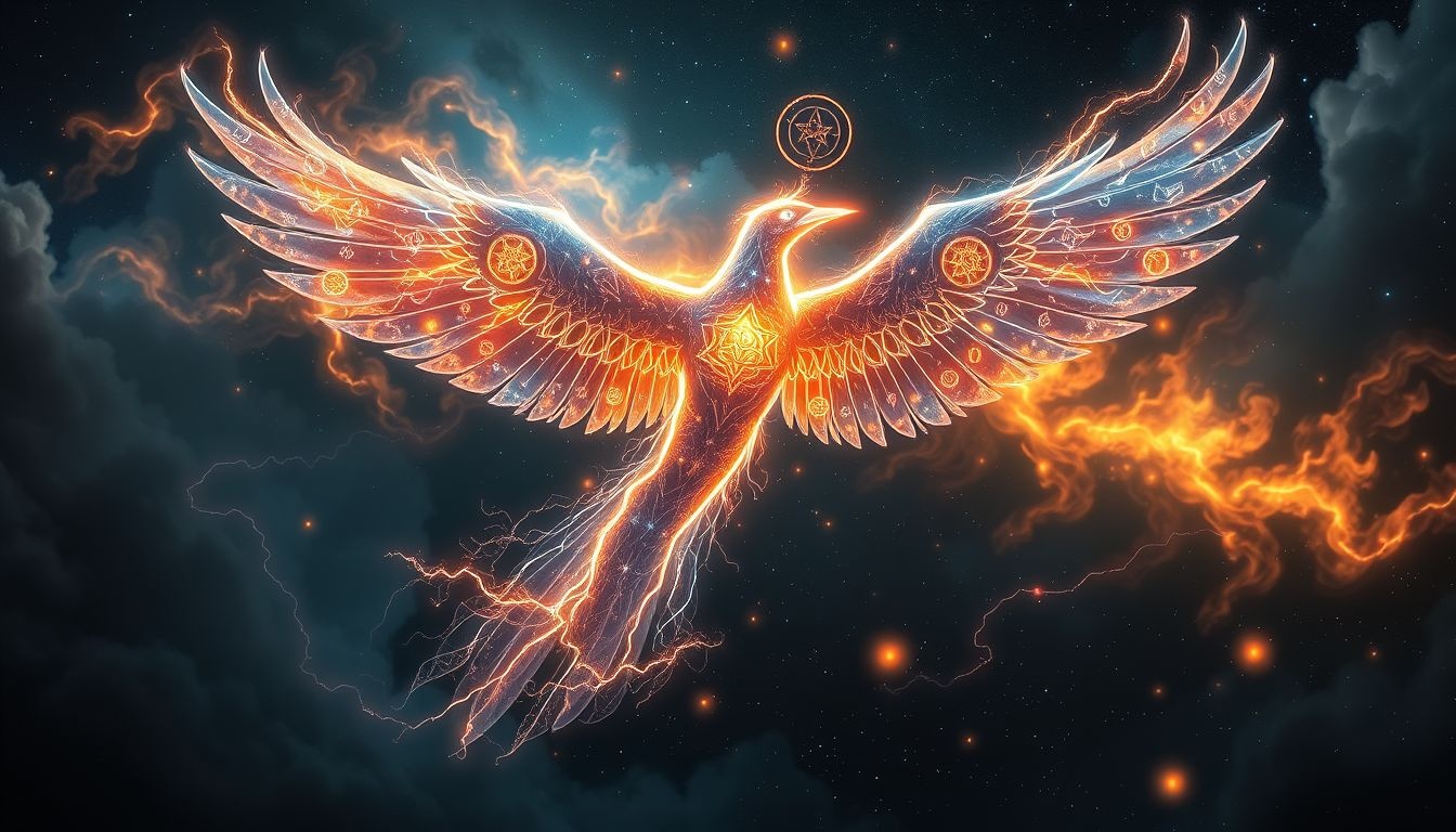 L'oiseau-tonnerre symbolise souvent puissance, transformation et mystère dans les rêves.