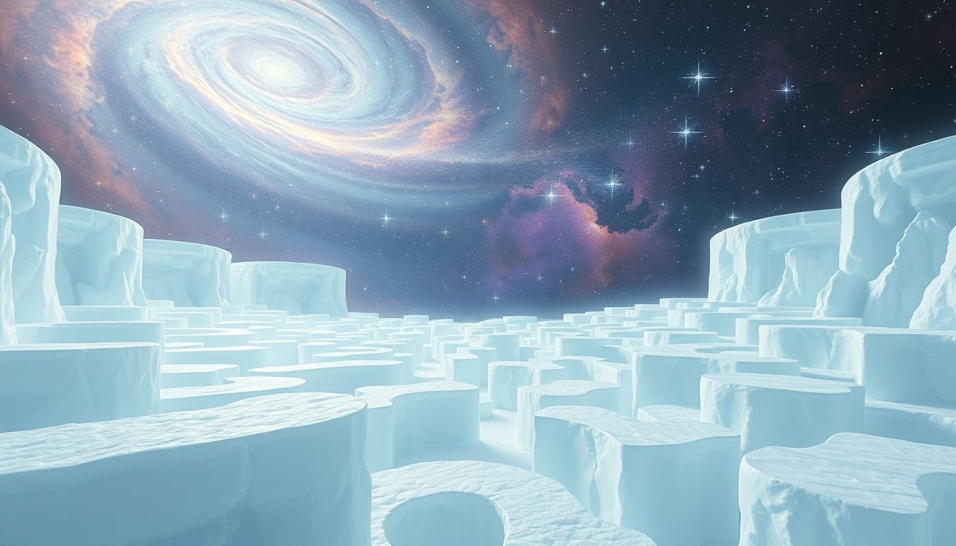 Se perdre dans un labyrinthe de neige symbolise la quête intérieure confuse.