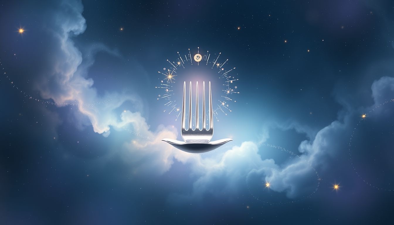 Une fourchette intacte symbolise l'équilibre et la maîtrise intérieure.