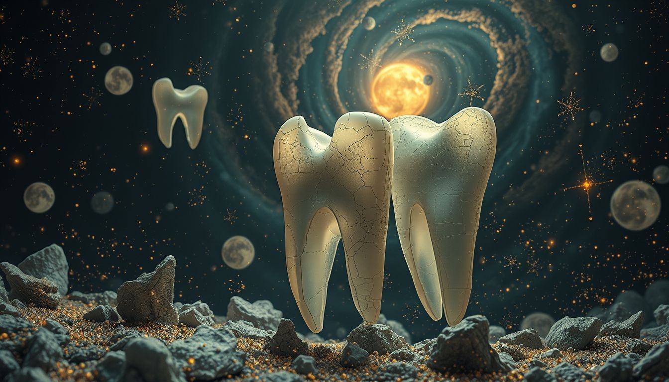 La carie symbolise la détérioration intérieure et la négligence personnelle.