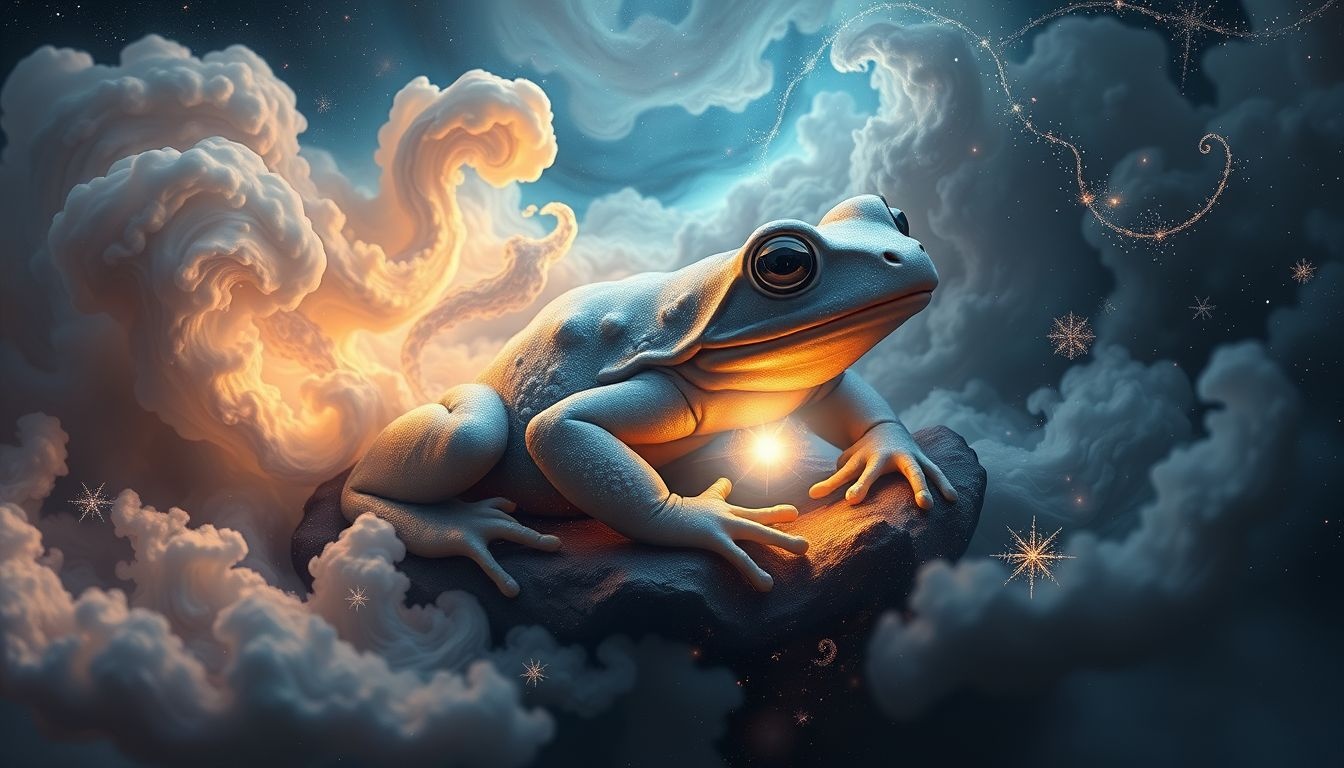 Le crapaud symbolise la transformation intérieure et la sagesse cachée.
