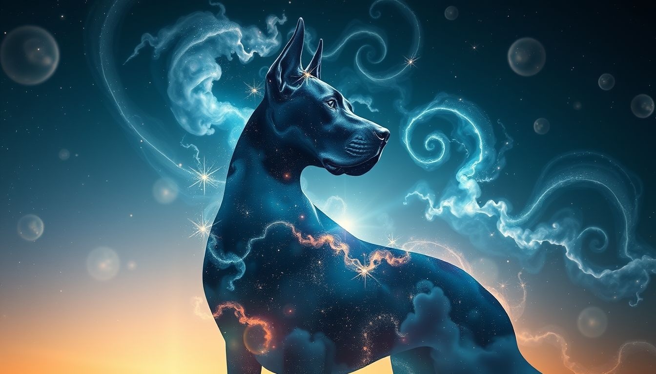 Le Dogue Allemand symbolise force, loyauté et protection dans les rêves.