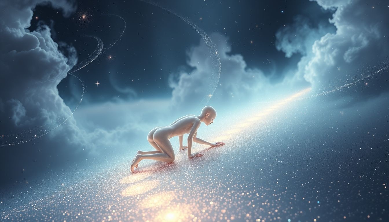 Le rampement symbolise souvent une profonde humilité intérieure et soumission.