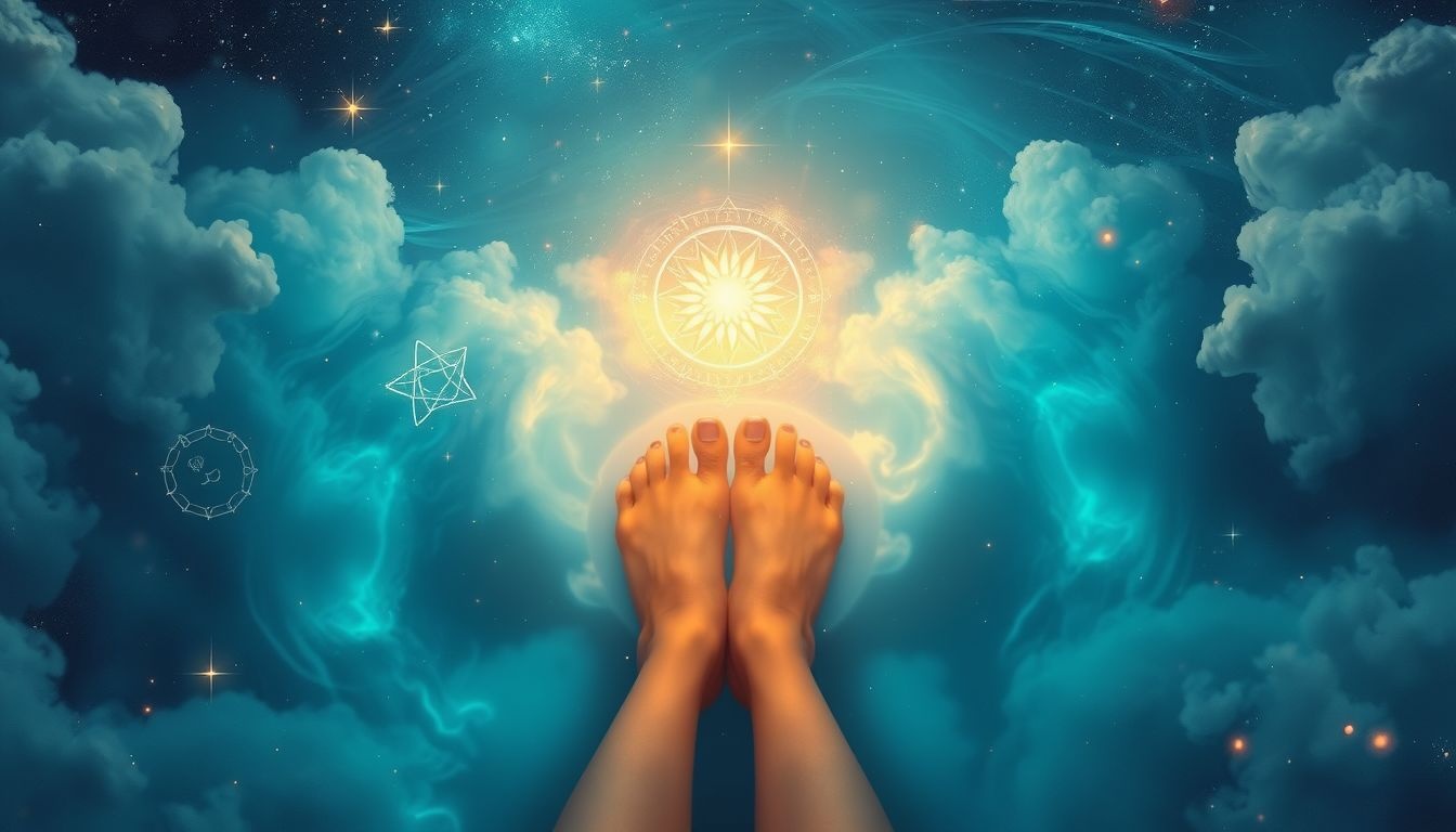 Le bain de pieds symbolise souvent la purification et la détente émotionnelle.