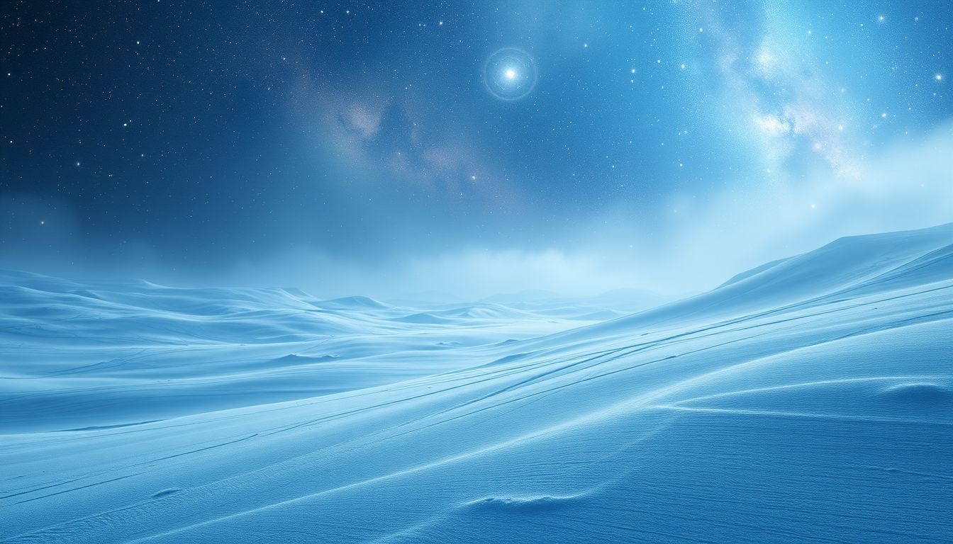 Un paysage enneigé désert évoque solitude profonde et confusion intérieure.