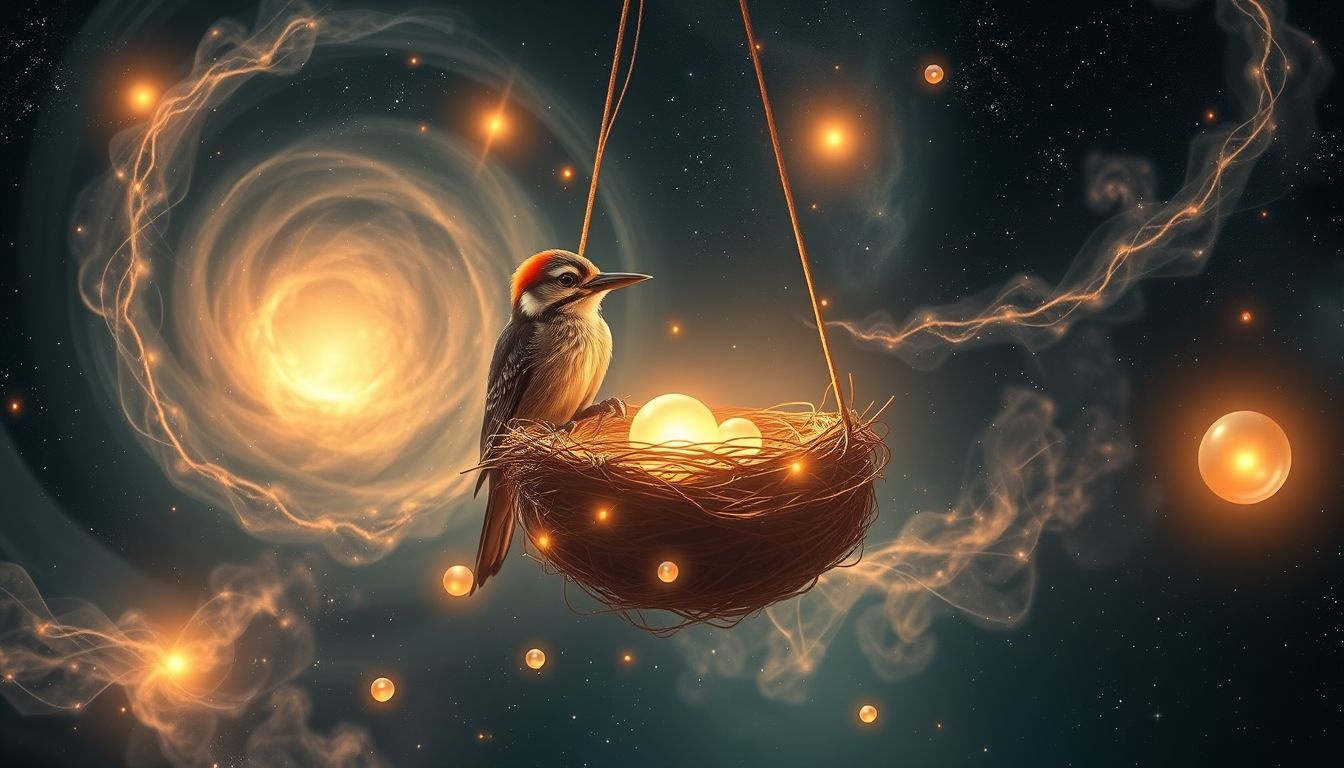 Le pic-vert bâtit son nid pour protéger sa famille unie.