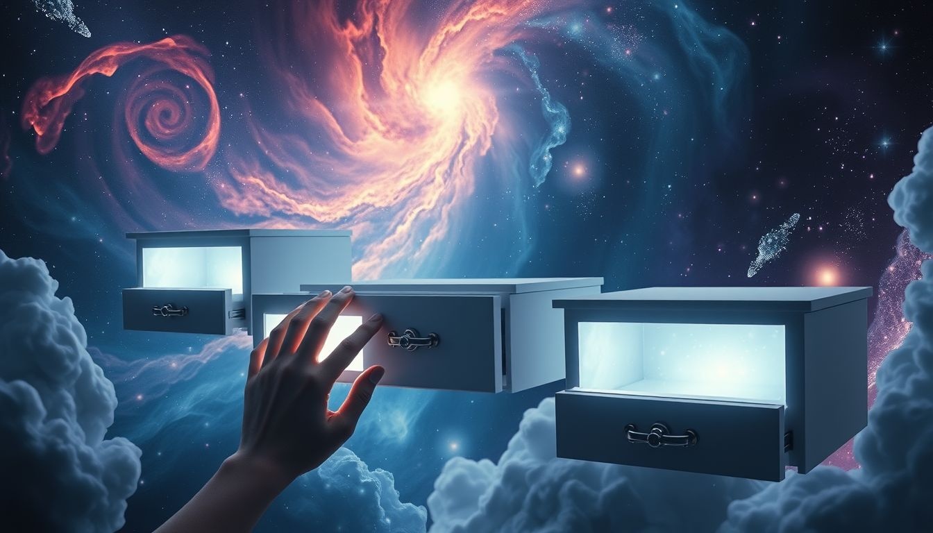 La poignée de tiroir symbolise secrets dévoilés ou dissimulés.