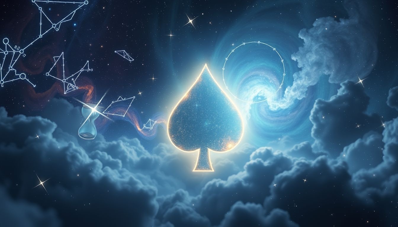 Rêver d'as de pique symbolise souvent défis et transformations profondes.