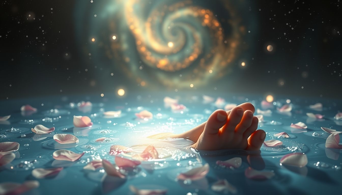 Rêver d’un bain de pieds symbolise souvent un profond besoin de détente.
