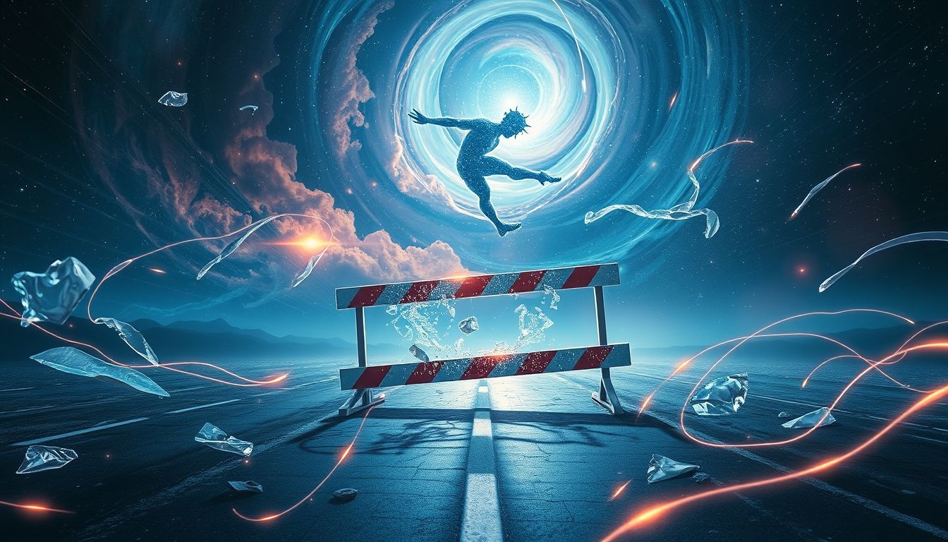 Rêver d'un barrage routier accidenté symbolise un obstacle soudain.