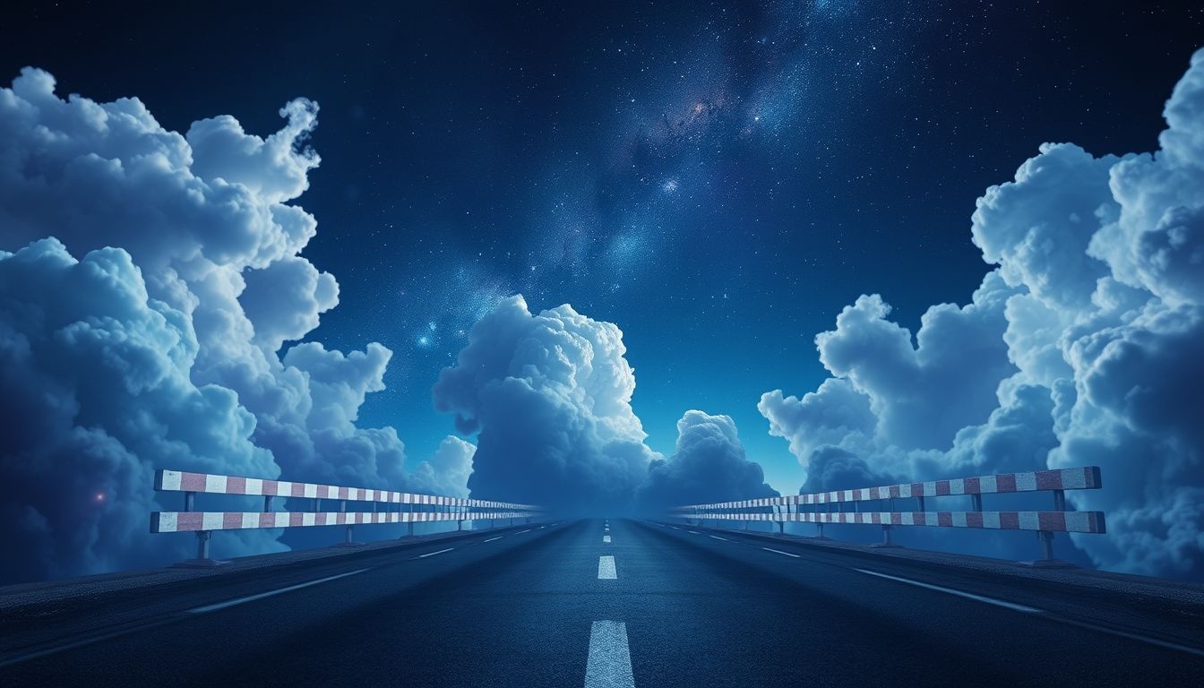 Rêver d’un barrage nocturne symbolise souvent un obstacle inconscient.