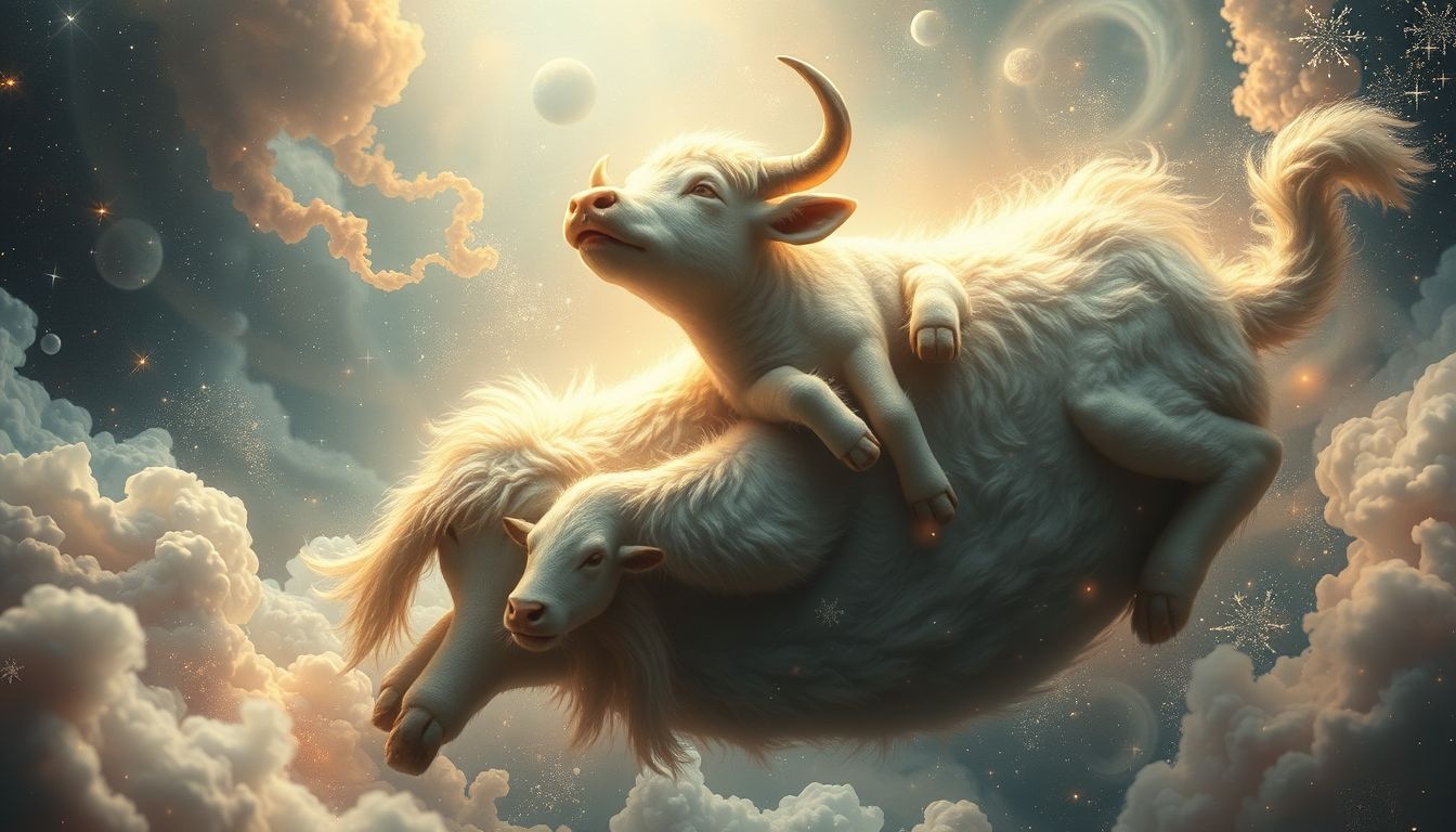 Rêver d’un bœuf et veau symbolise protection, innocence et renouveau.