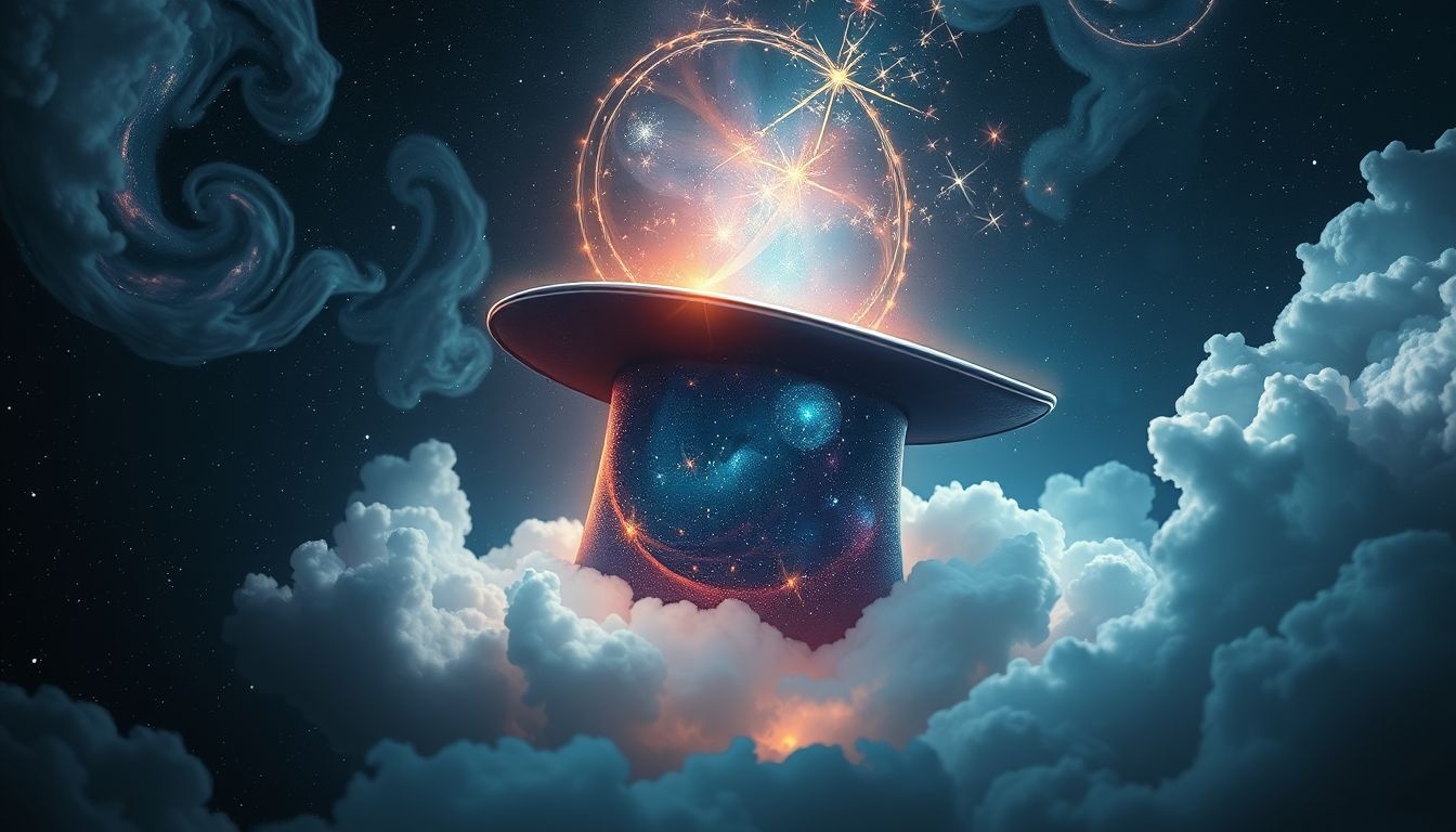 Rêver d’un chapeau de magicien symbolise pouvoirs cachés et mystère.