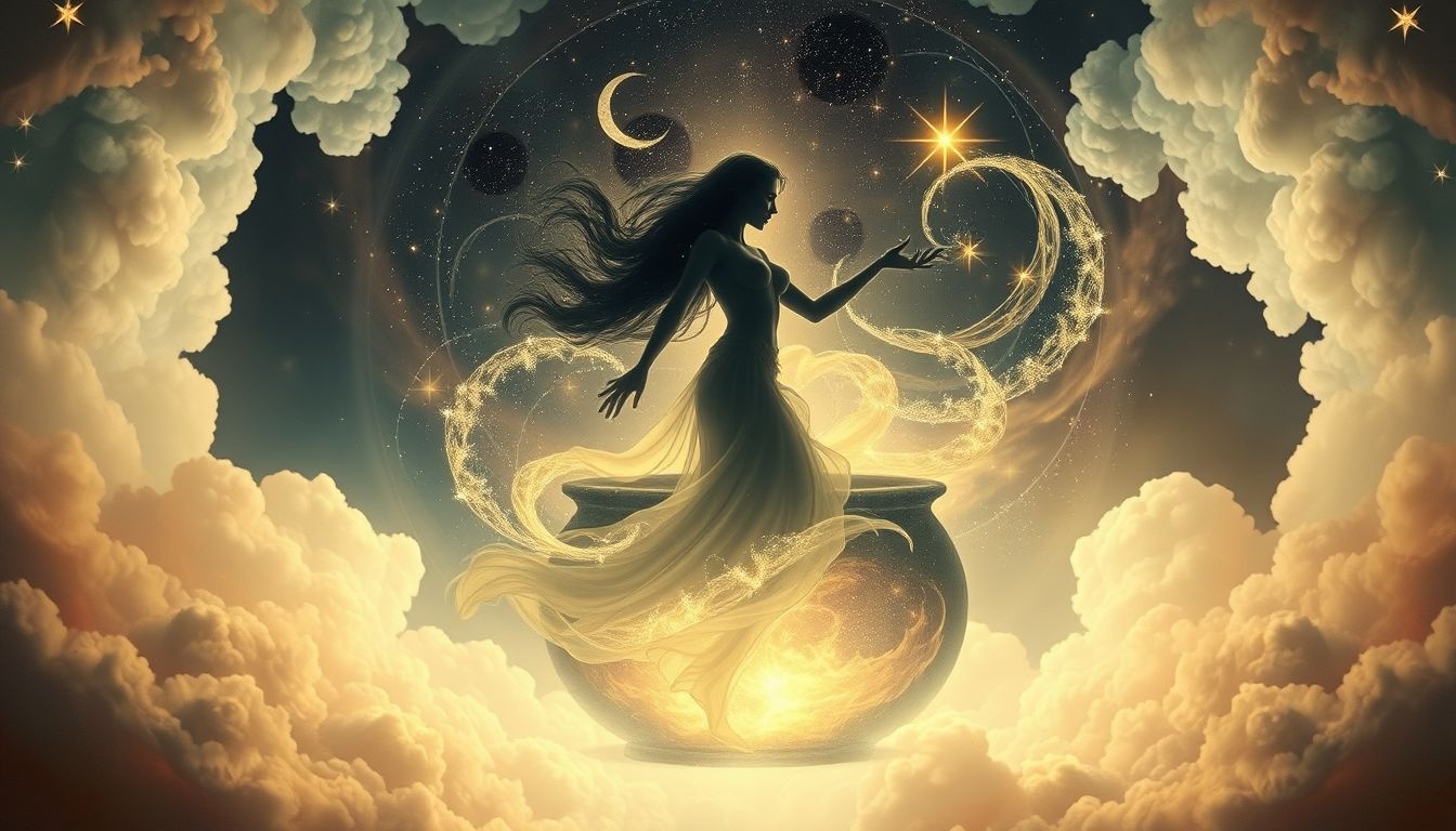 Le chaudron symbolise la transformation guidée par la sagesse féminine.