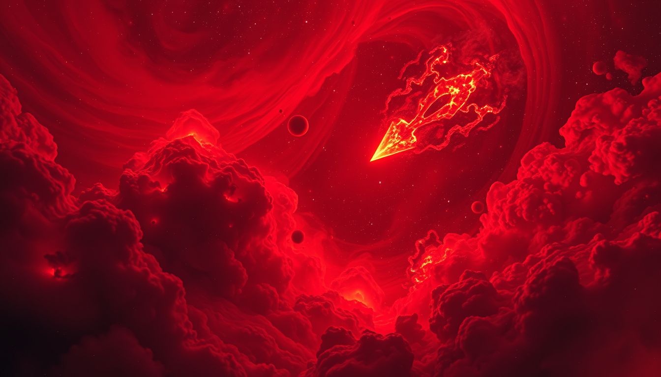 Rêver d'un ciel rouge symbolise souvent un danger imminent passionné.