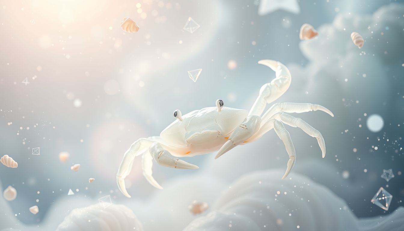 Rêver d'un crabe blanc symbolise un renouveau plein d'espoir.