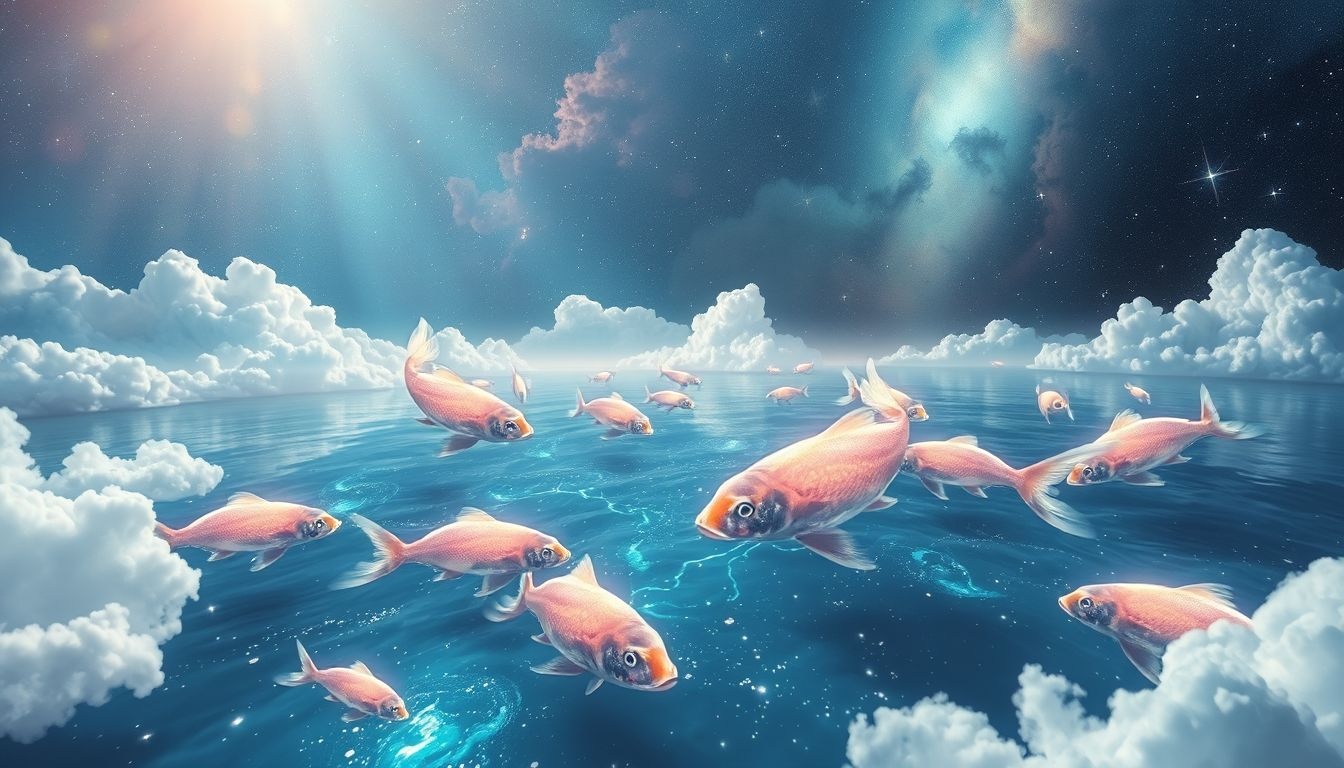 Rêver d’étang avec gros poissons symbolise richesse et succès durable.