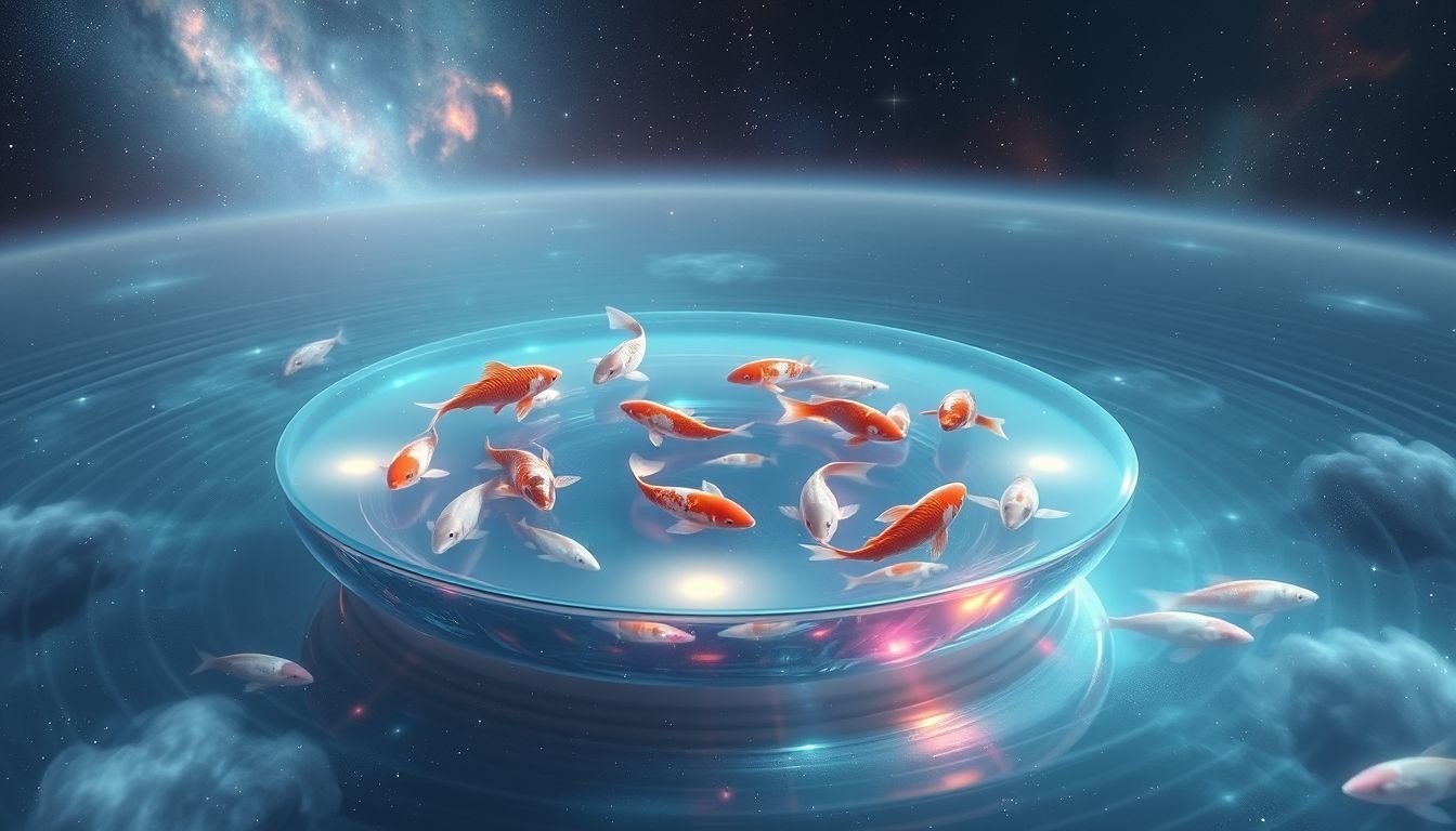 Rêver d'un étang avec poissons rares symbolise des opportunités inédites.