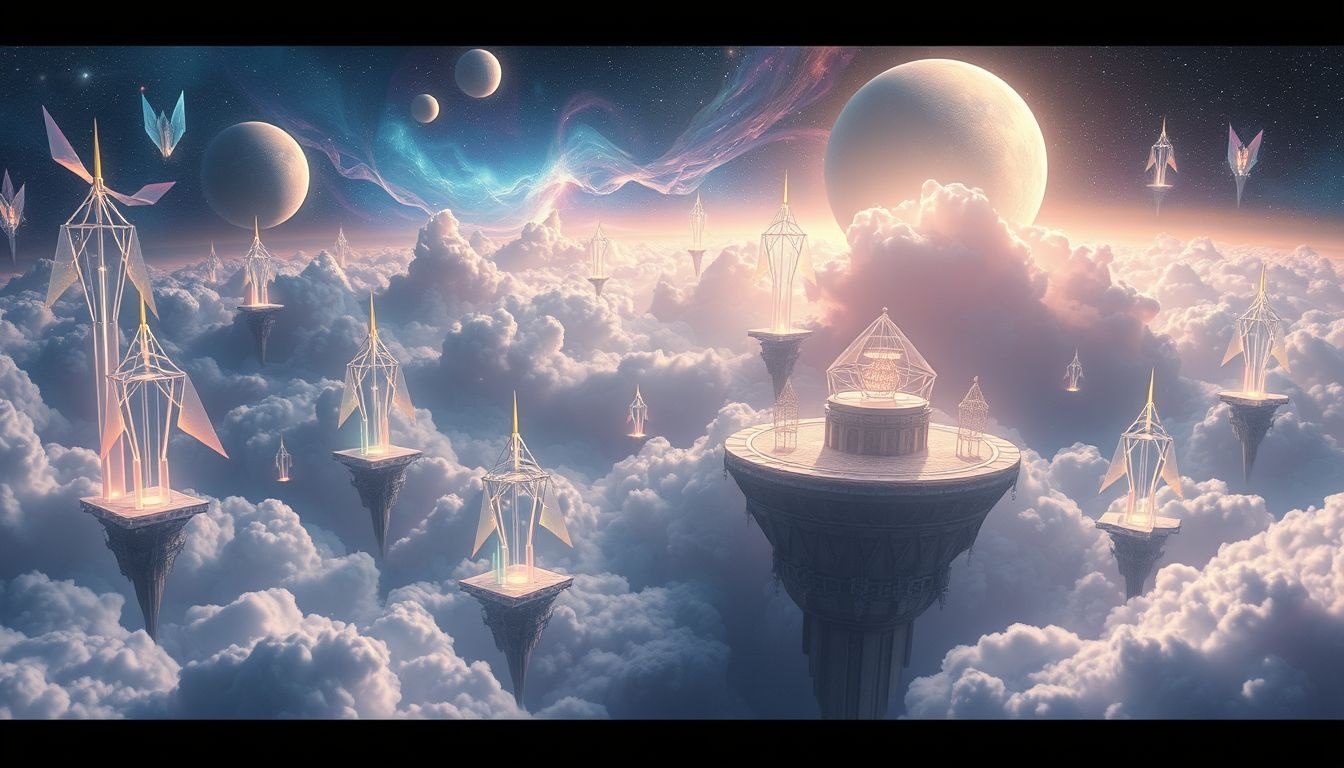 Un fief futuriste symbolise l'innovation et la maîtrise de l'avenir.