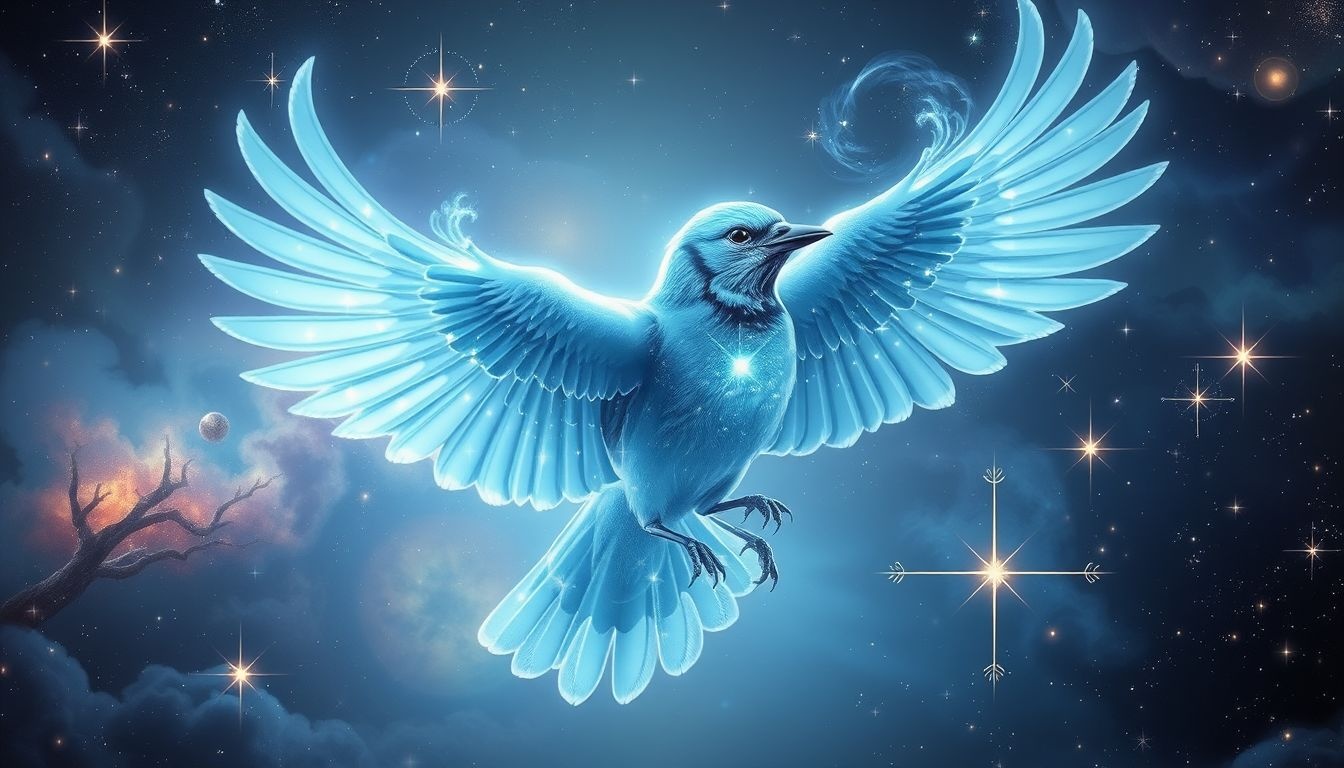 Le geai bleu symbolise l'espoir, la vérité et la protection.