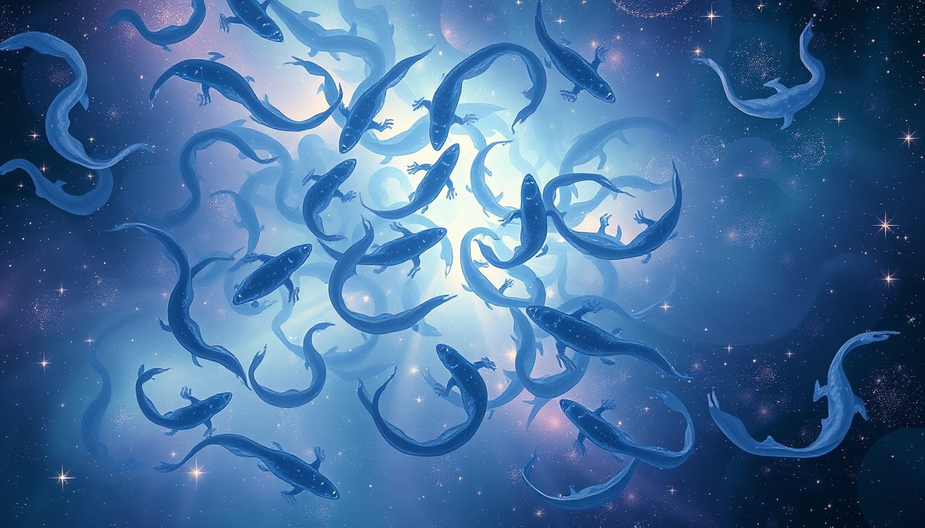 Rêver d’amphibiens en masse symbolise un chaos émotionnel intense.