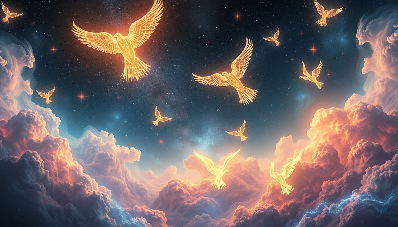 Rêver d'oiseau-tonnerre avec objets révèle des symboles puissants.