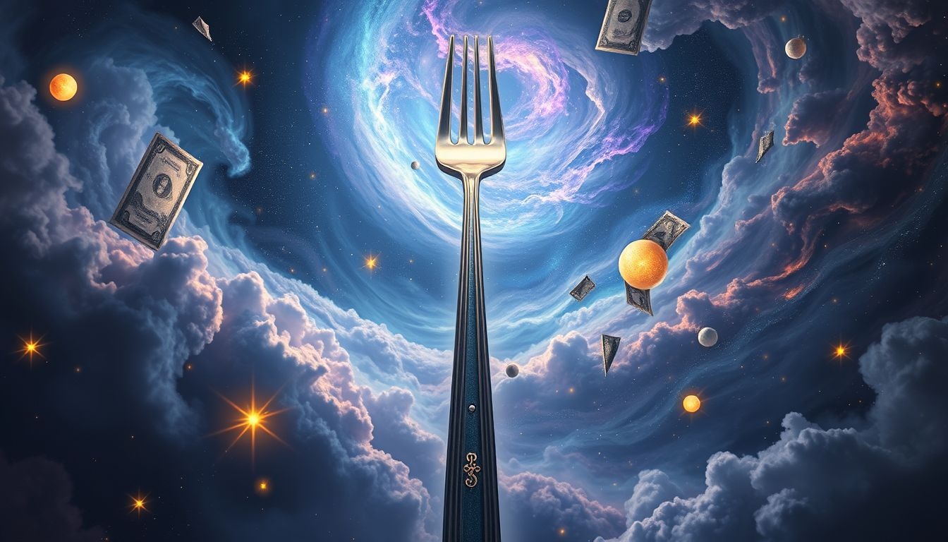 Rêver d'une fourchette géante reflète une ambition hors norme.